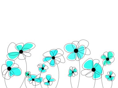 Beautiful flowers with amazing colorful blossoms clipart