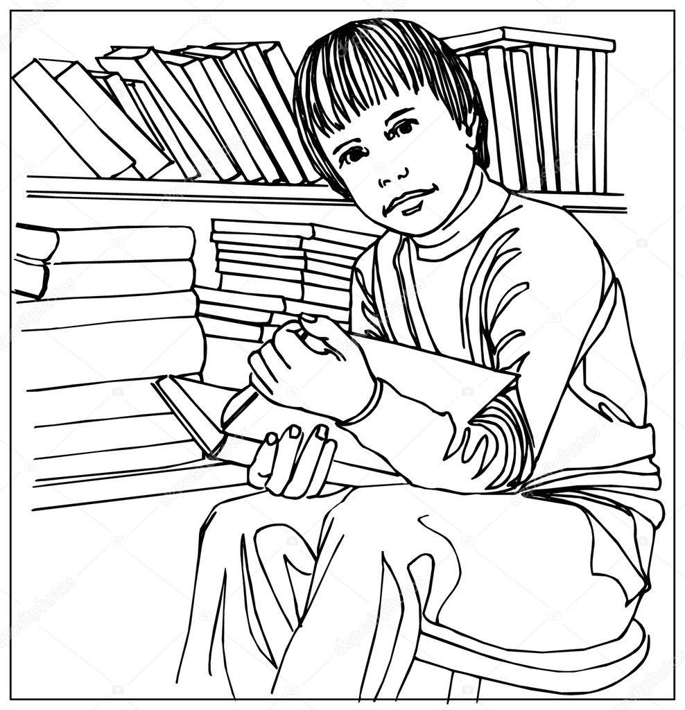 studying in library | 图库矢量图像08 margaret grissom #5438161