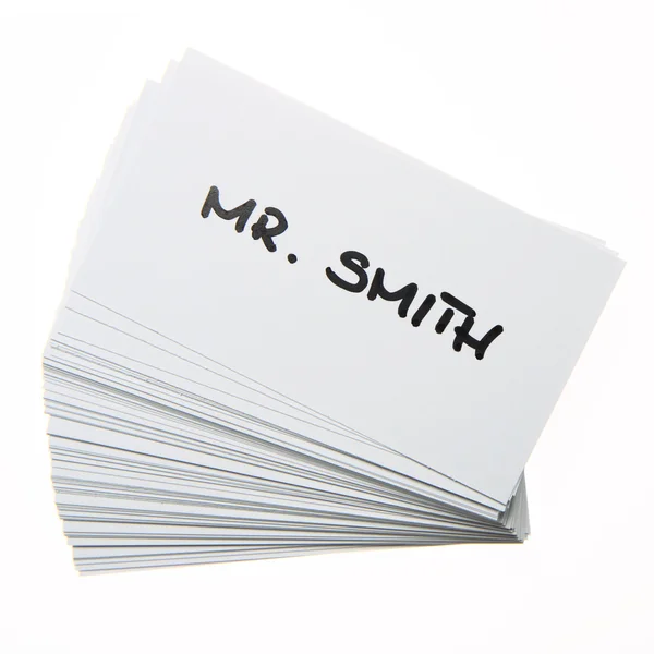 Визитки мистера Смита — стоковое фото