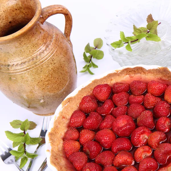 Çilekli tart — Stok fotoğraf