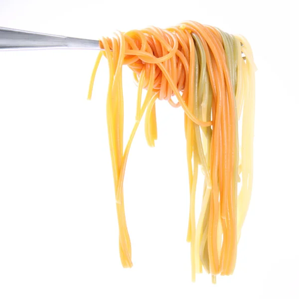 Spaghetti na widelcu — Zdjęcie stockowe