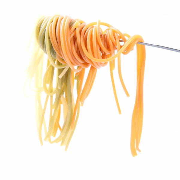 Spaghetti auf einer Gabel — Stockfoto