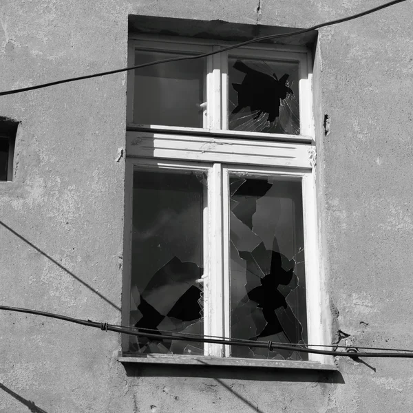 Rozbité okno — Stock fotografie