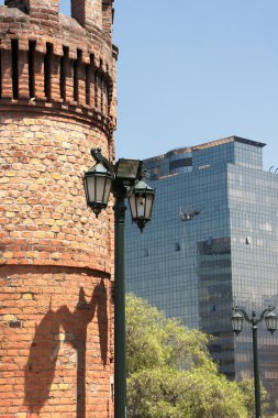 Vintage ve modern binalar Santiago, Şili