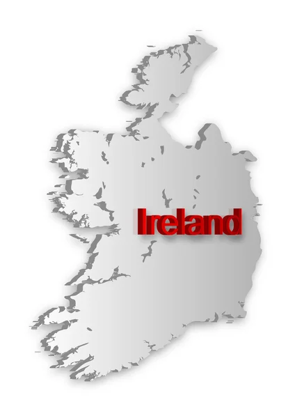 Irlanda mapa — Vector de stock