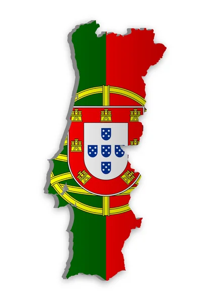Portugiesische Landkarte _ 2 — Stockvektor