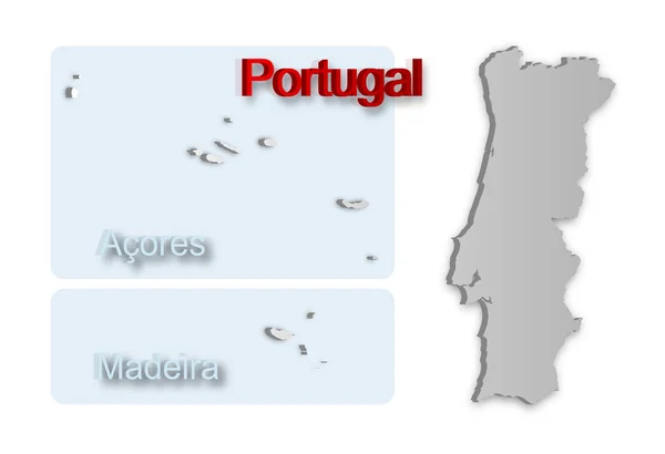 Portugal Mapa _ 1.5 — Archivo Imágenes Vectoriales
