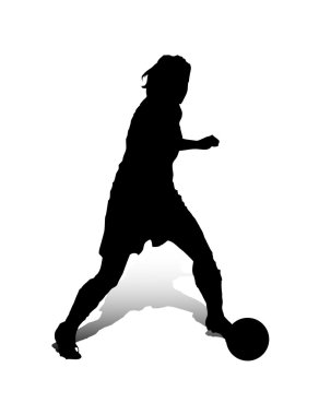 Dribbling Striker clipart