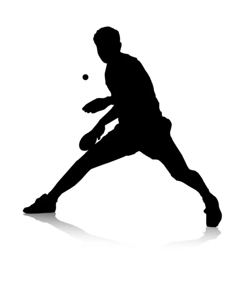 Giocatore di ping pong — Vettoriale Stock