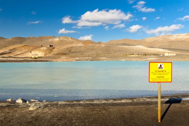 Lake with hot water - Iceland. clipart