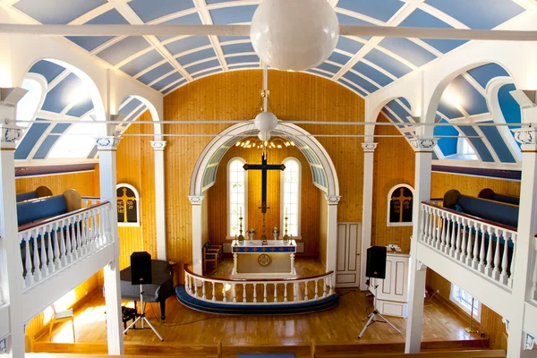 教会在 seydisfjordur-冰岛 — 图库照片