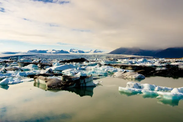 Jokulsarlon 석호-아이슬란드입니다. 아름다움 선셋. — 스톡 사진