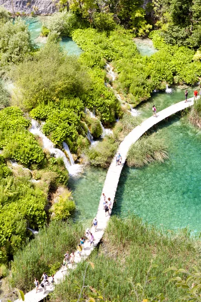 Plitvicka jezera, letecký pohled - Chorvatsko — Stock fotografie