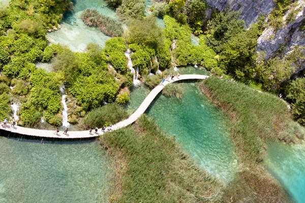 Вид с воздуха - Плитвицкое озеро - Хорватия — стоковое фото