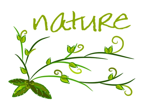 Sfondo naturale - vettore ecologico verde — Vettoriale Stock