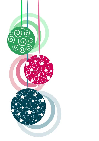 Trois verres boules d'arbre de Noël — Image vectorielle