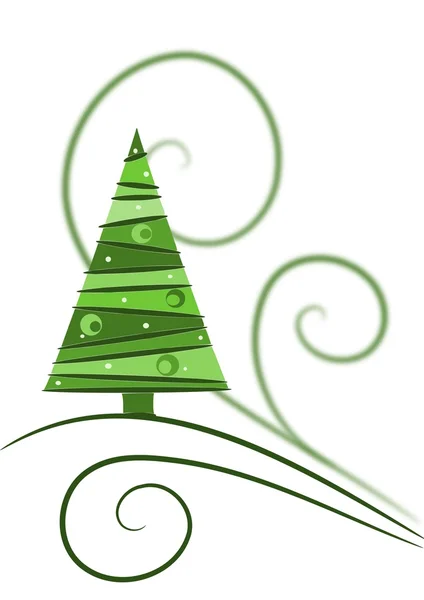 Green beauty christmas tree - Vector — Stock Vector