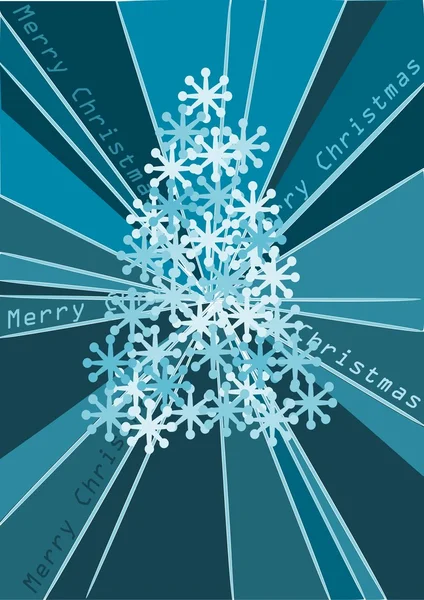Arbre de Noël bleu - vecteur — Image vectorielle