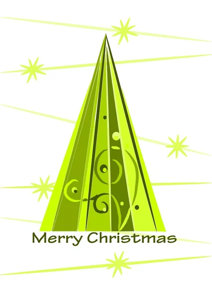 Noel yeşil ağaç - vektör — Stok Vektör