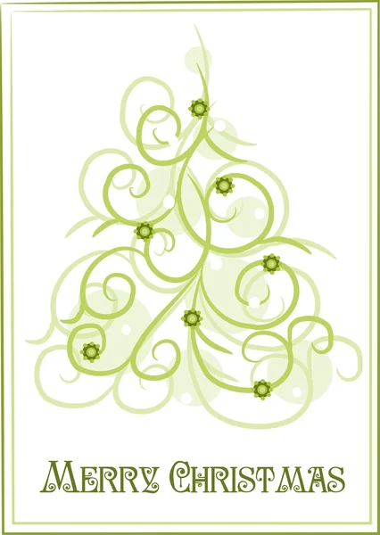 绿色的美丽的圣诞树-矢量 — 图库矢量图片