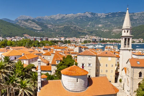 Vista sobre Budva cidade velha - Montenegro — Fotografia de Stock