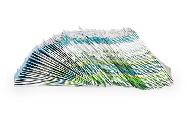 Pile of color magazines — Stock Photo, Image