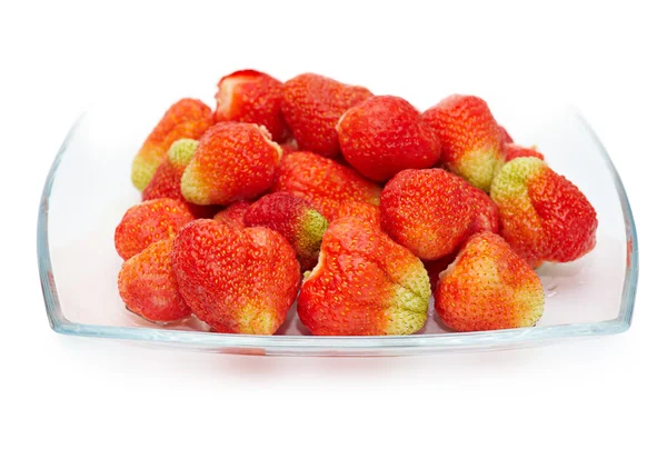 Erdbeere in einer Glasschale — Stockfoto