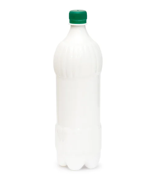 Butelka z białego tworzywa sztucznego — Zdjęcie stockowe