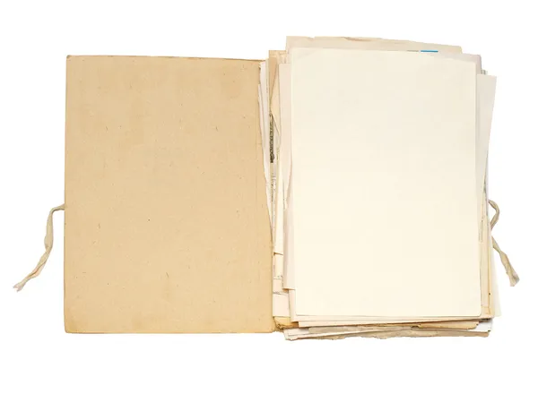 Old folder with papers — Stock Photo, Image