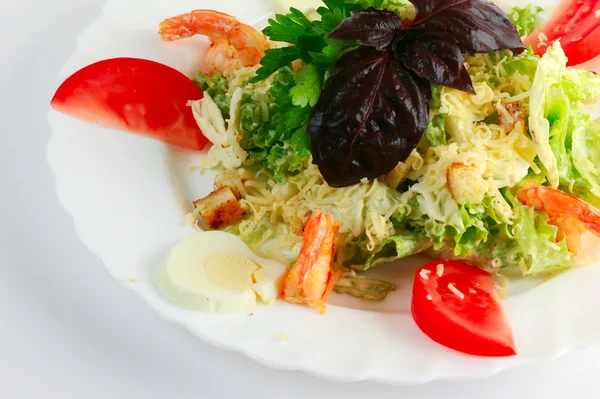 Salada Caesar com camarão Imagens De Bancos De Imagens