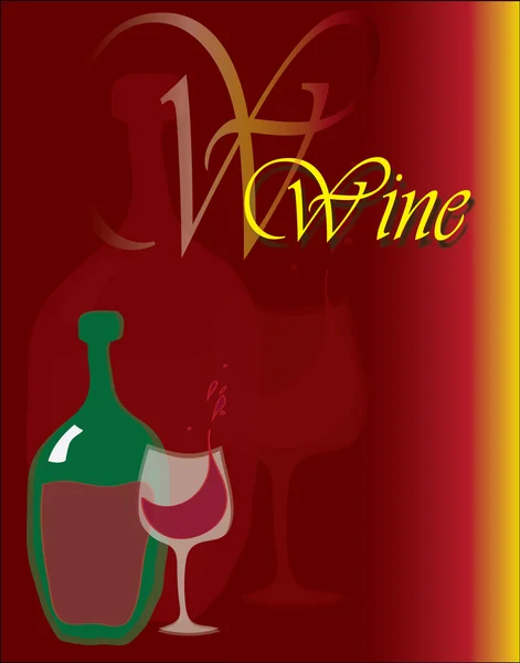 Cover an illustration for alcohol a card wine — Stock Photo, Image