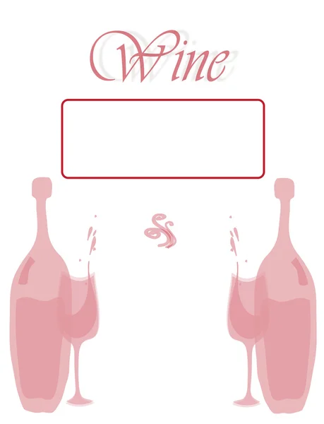 Az alkohol illusztráció a kártya borokra vonatkozik — Stock Fotó