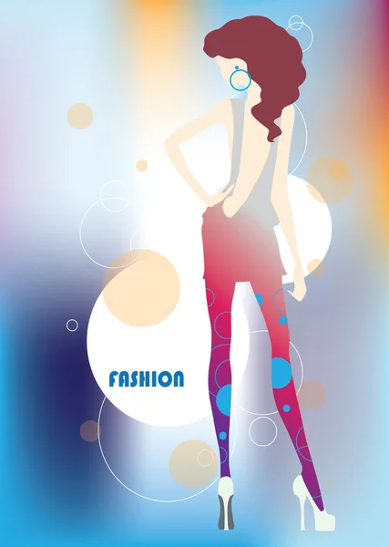 Titelbild einer Illustration für ein modisches Magazin einer Mode — Stockfoto