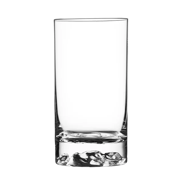 Vidrio vacío aislado sobre un fondo blanco — Foto de Stock
