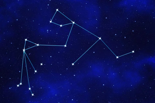 Sfondo del campo stellare del simbolo zodiacale "Acquario " — Foto Stock