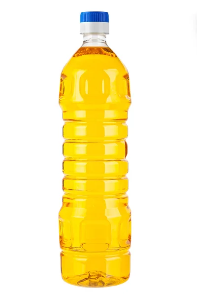 纯橄榄油或玉米或坚果或向日葵 (蔬菜) 瓶油 — 图库照片