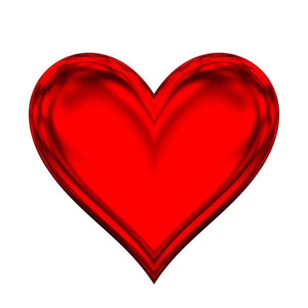 红色的心 ！经典爱情符号 — 图库照片
