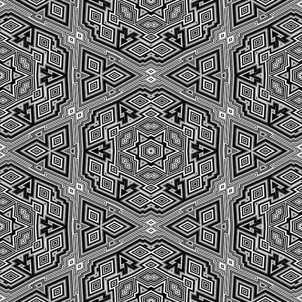 Geometric black and white seamless pattern. 3d boxes repeat back