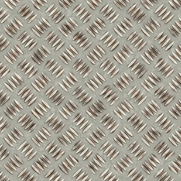 Robust gamla anti-slip metall fyrdubbla-bump golvet med repor en — Stockfoto