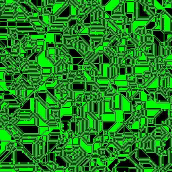 Placa de circuito de computador em verde — Fotografia de Stock