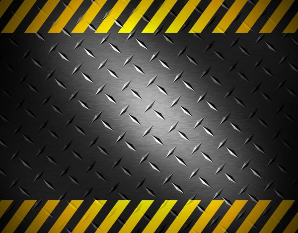 Metal background with caution tape — Stock Photo, Image