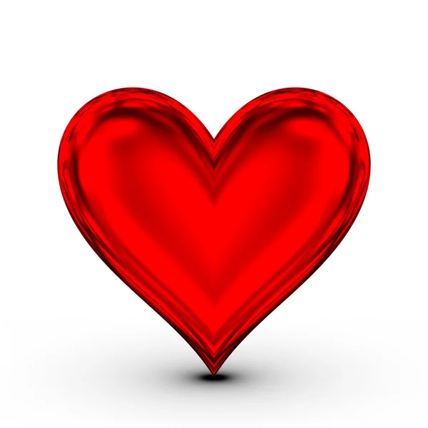 Kırmızı kalp! Klasik aşk sembolü — Stok fotoğraf
