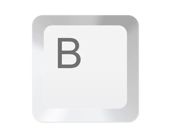 Fehér számítógép kulcs betűvel — Stock Fotó