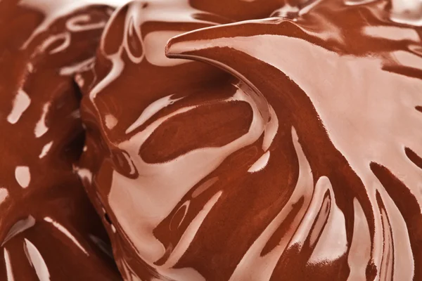 Gesmolten chocolade met rimpelingen en golven — Stockfoto