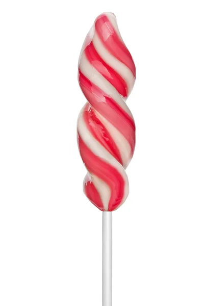 stock image Colorful spiral lollipop isolated on white background