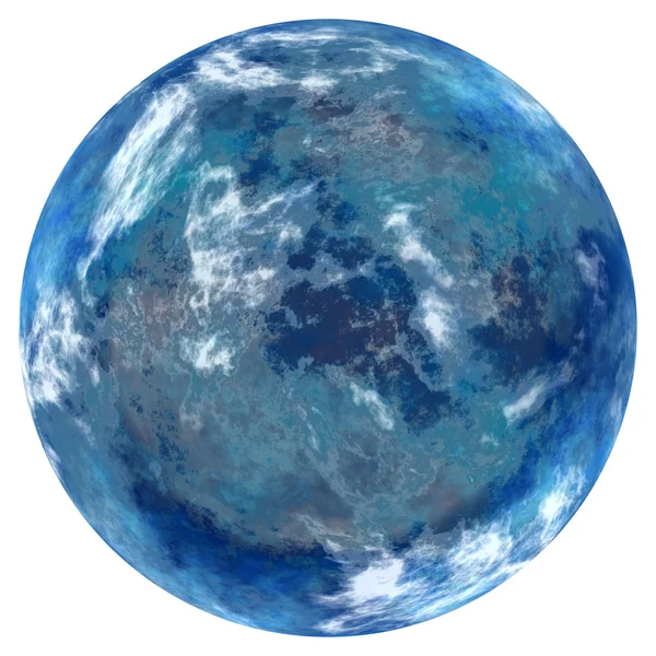 Голубая планета изолирована на белом фоне — стоковое фото