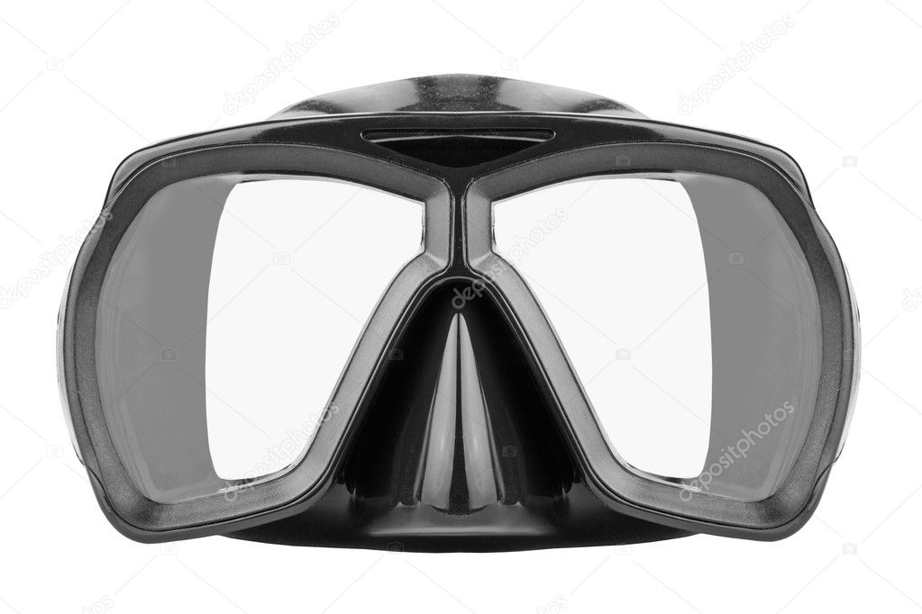 A diving mask isolated on a white background