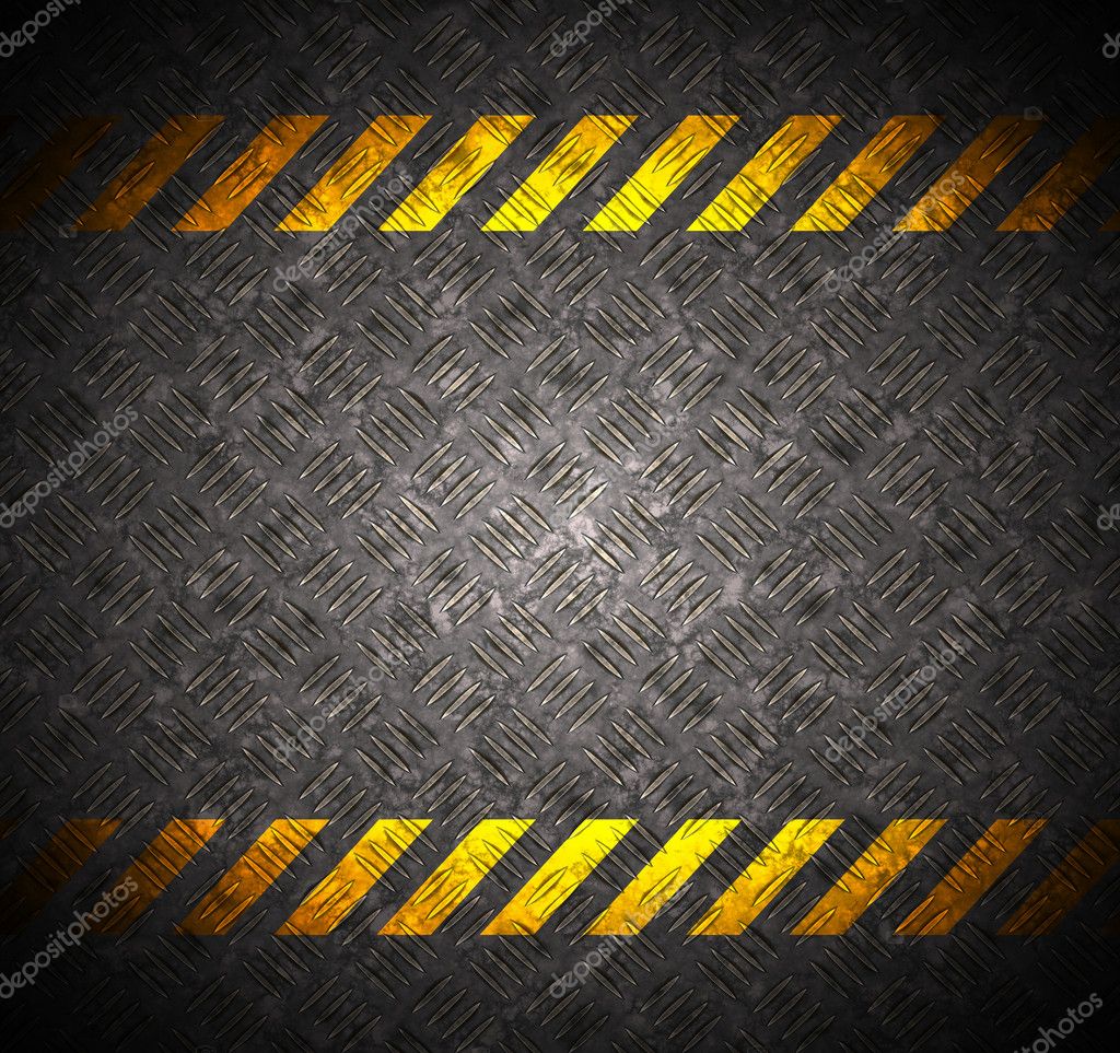 Metal background with caution tape — Stock Photo © scratch #5705504