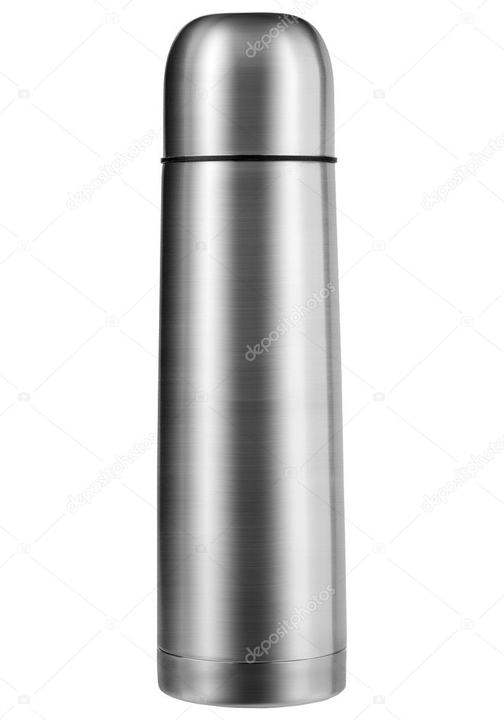 Thermo flask isolated on the white background