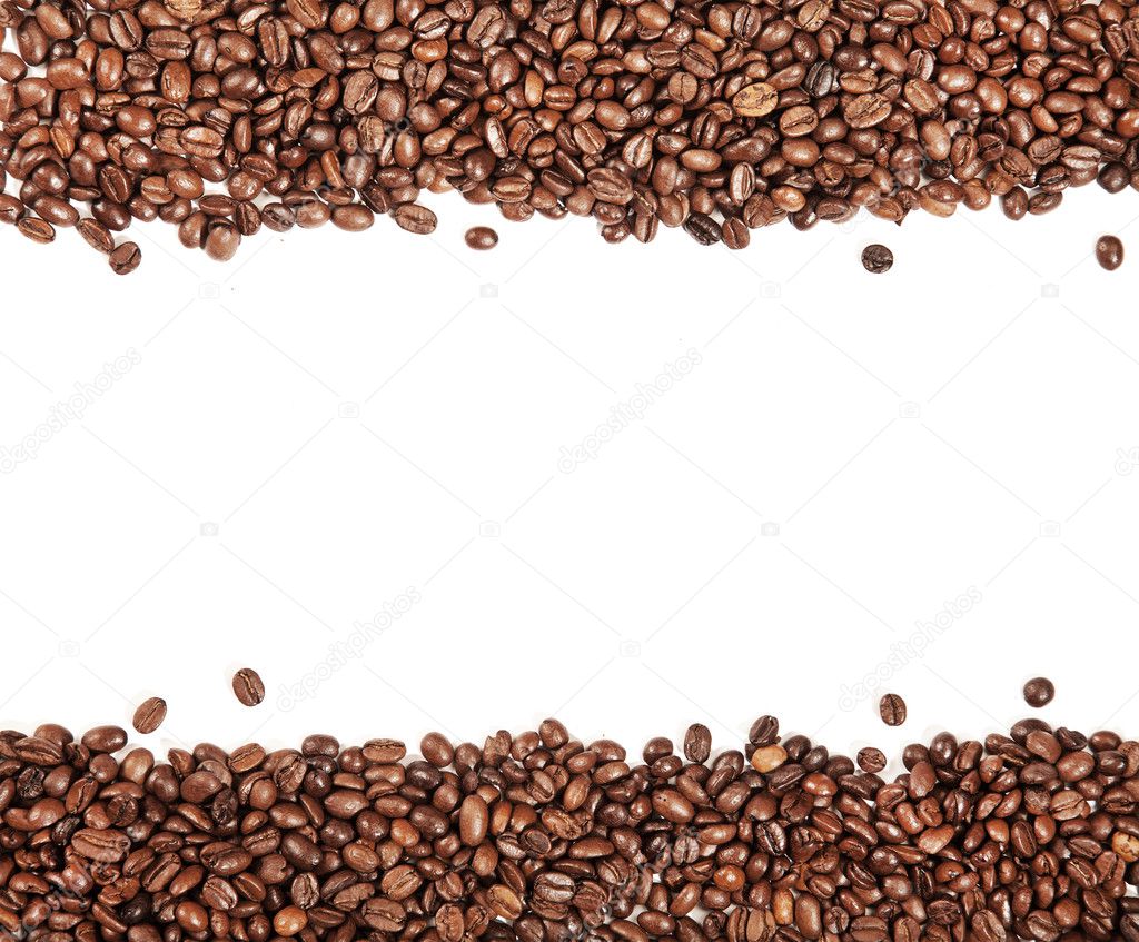 White stripe within brown roasted coffee beans